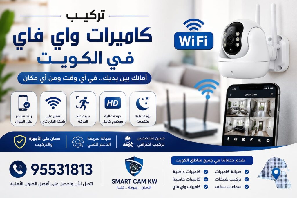 تركيب كاميرات واي فاي الكويت